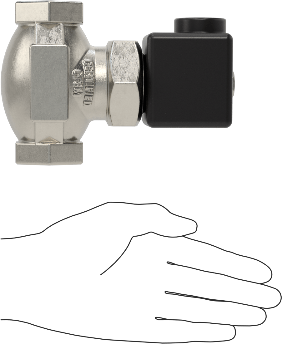 PTFE Contalı 316 Paslanmaz Çelik Solenoid Açma/Kapama Valfi, Soğutucu ve Deterjan için, 1 NPT Dişi