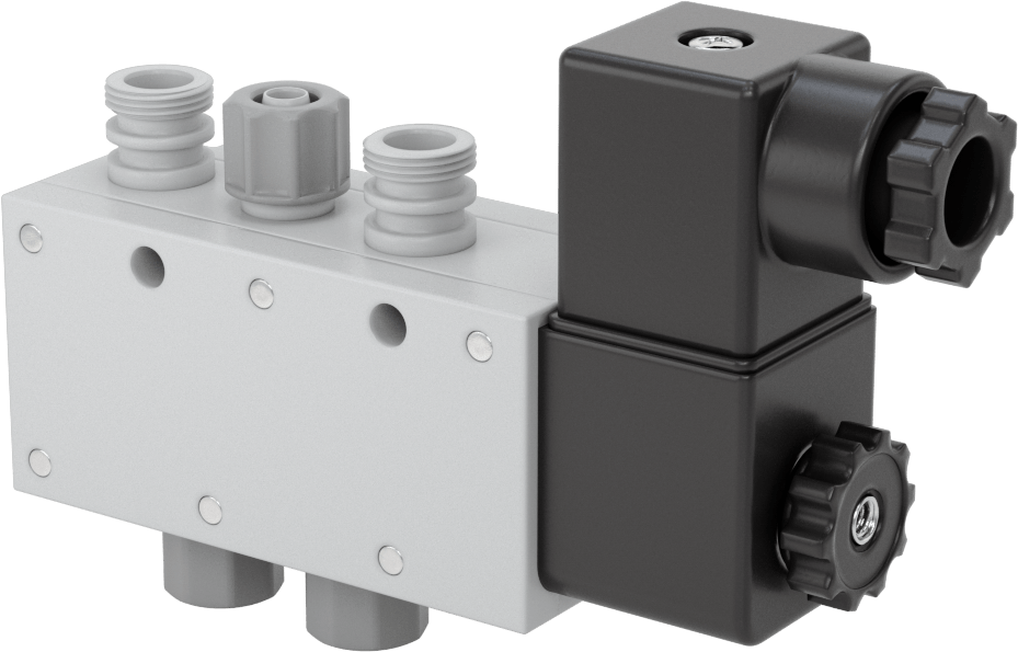 Akış Kontrollü Hava Yön Kontrol Vanası, 5/2 Akış, 1 Solenoid, 11/64" Boru İç Çapı için, 120V AC