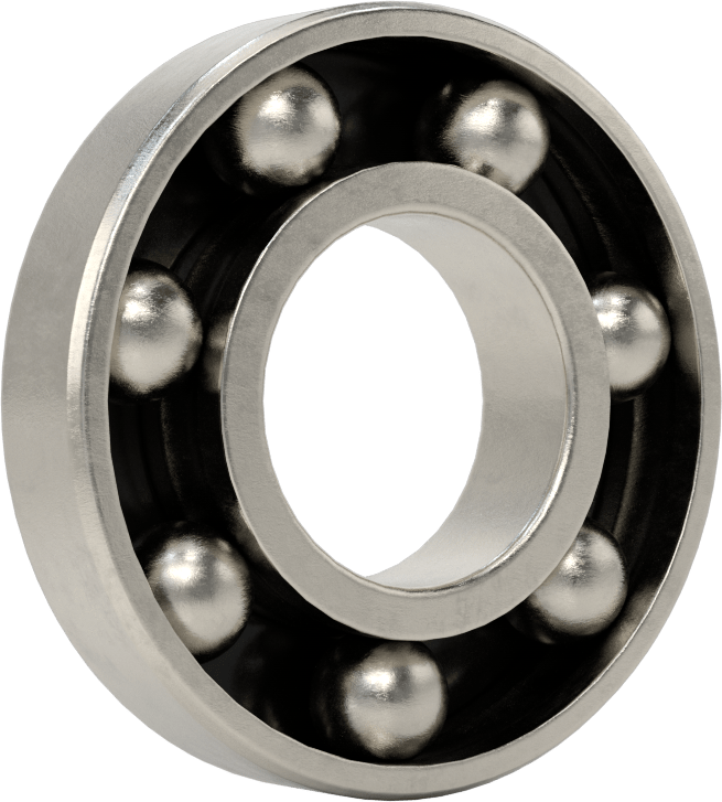 Kalıcı Yağlanmış 440C Paslanmaz Çelik Bilyalı Rulman, Açık, Anma Numarası R14, 7/8" Mil Çapı için