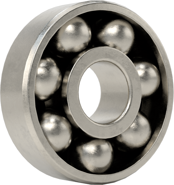 Kalıcı Yağlanmış 440C Paslanmaz Çelik Bilyalı Rulman, Açık, Anma Numarası R4A, 1/4" Mil Çapı için
