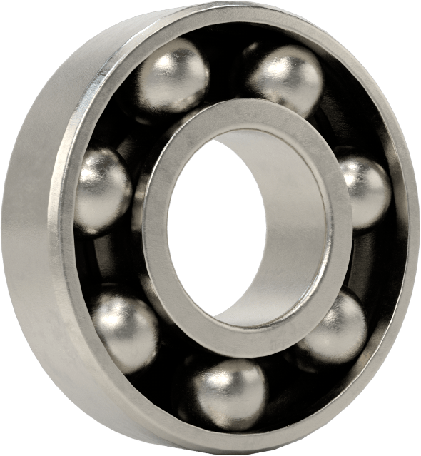 Kalıcı Yağlanmış 440C Paslanmaz Çelik Bilyalı Rulman, Açık, Anma Numarası R6, 3/8" Mil Çapı
