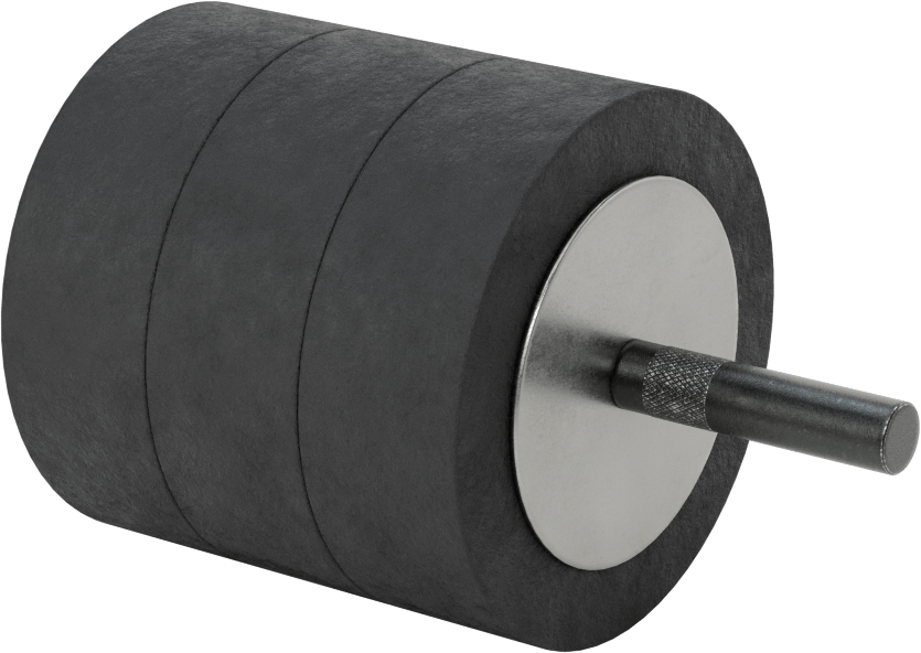 Zımpara Manşonları için Hızlı Değiştirilebilir Tambur, 3/8" Çaplı Şaft ile, 3" Çap, 3" Uzunluk