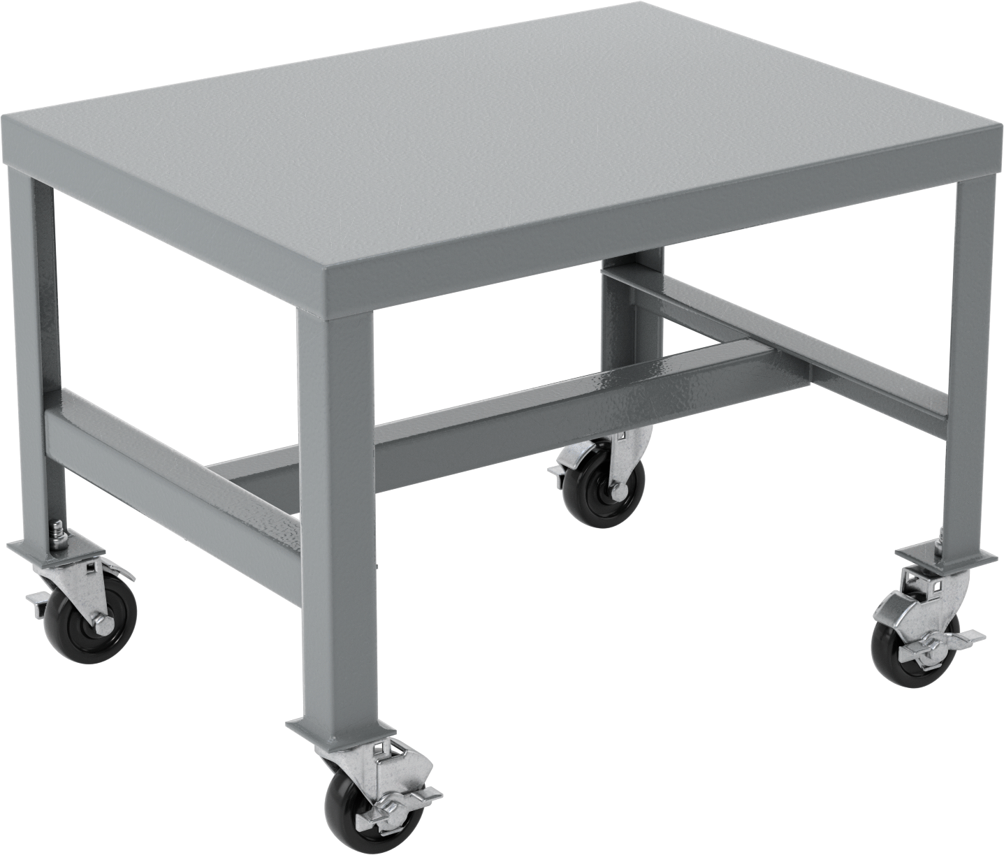 Çelik Masa, Düşük Profilli, Mobil, 18" Yükseklik, 24 inç Genişlik, 18" Derinlik, 500 lbs. Kapasite