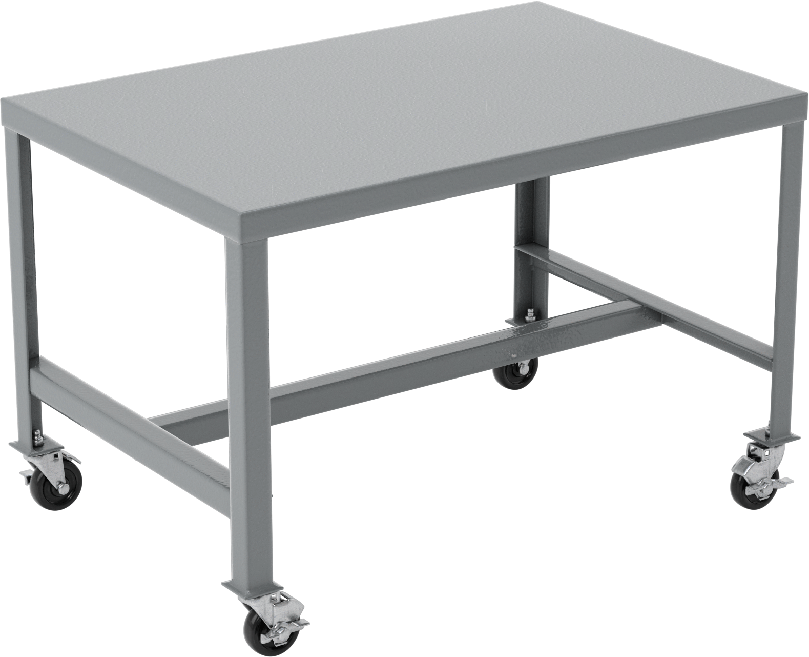 Çelik Masa, Düşük Profilli, Mobil, 24 inç Yükseklik, 36 inç Genişlik, 24" Derinlik, 500 lbs. Kapasite