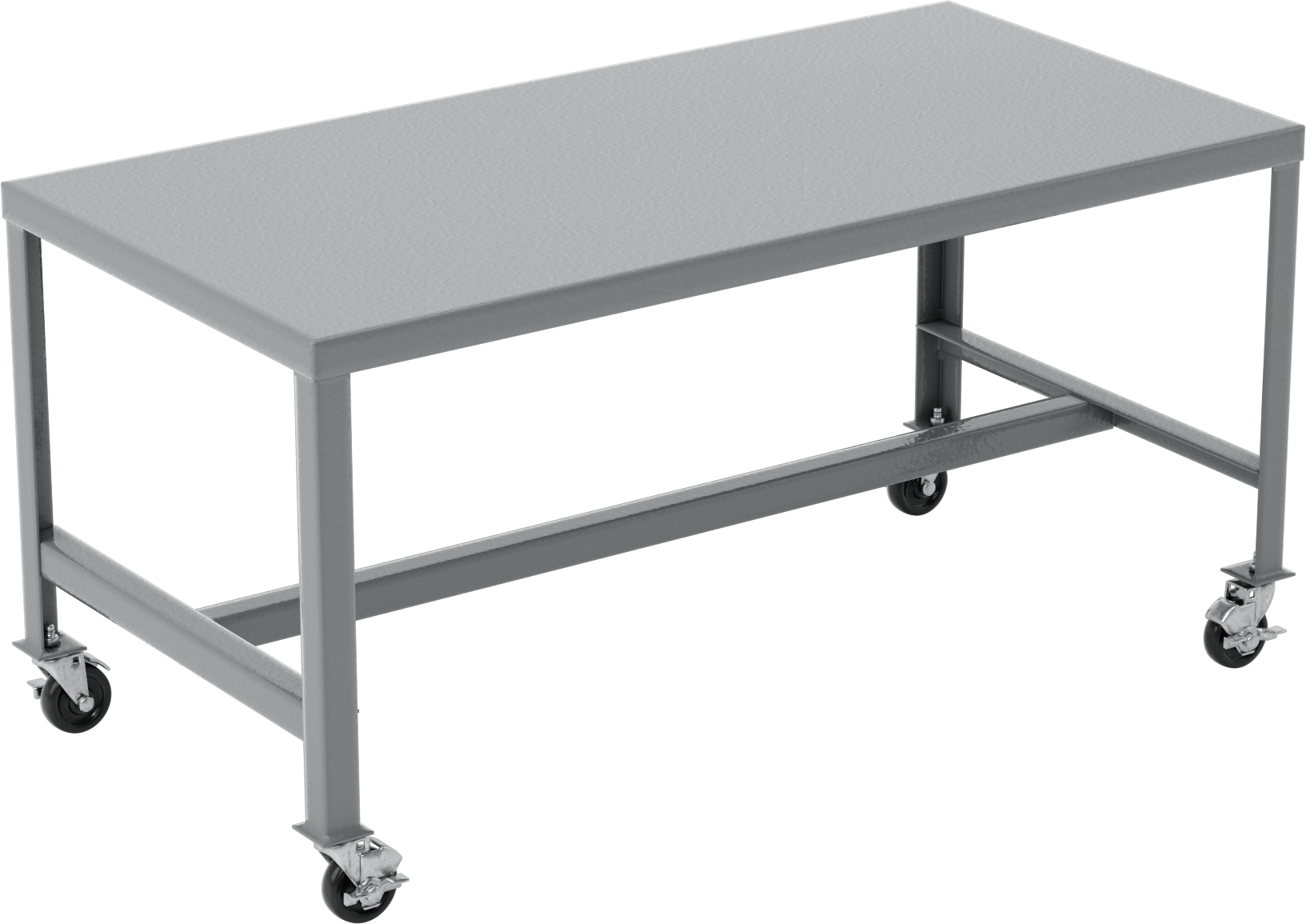Çelik Masa, Düşük Profilli, Mobil, 24 inç Yükseklik, 48" Genişlik, 24" Derinlik, 500 lbs. Kapasite