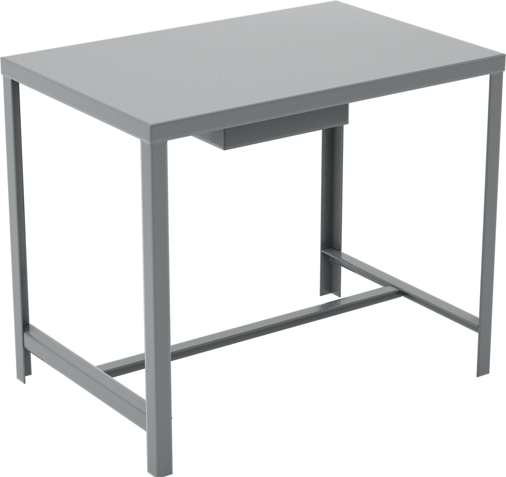 Çelik Masa, Sabit, 1 Çekmece ile, 30 inç Yükseklik x 36 inç Genişlik x 24 inç Derinlik