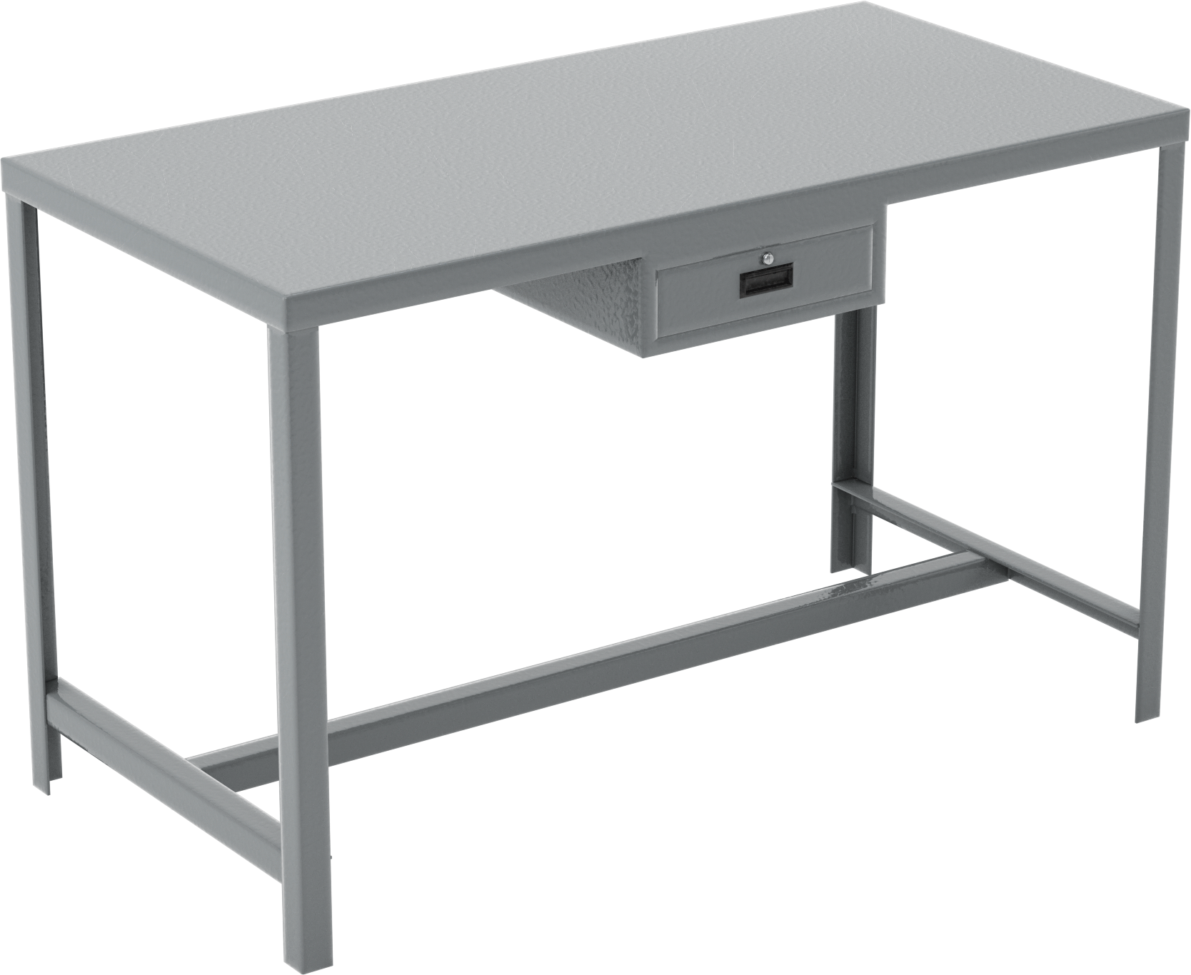 Çelik Masa, Sabit, 1 Çekmece ile, 30 inç Yükseklik x 48 inç Genişlik x 24 inç Derinlik