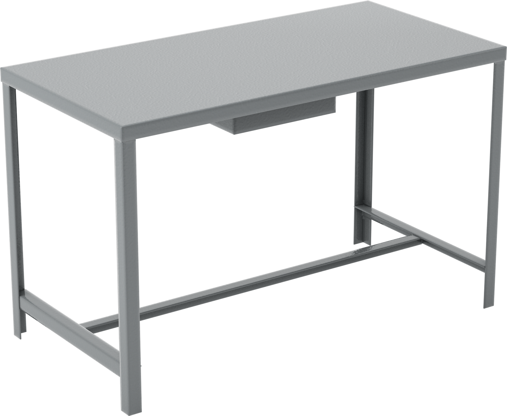 Çelik Masa, Sabit, 1 Çekmece ile, 30 inç Yükseklik x 48 inç Genişlik x 24 inç Derinlik