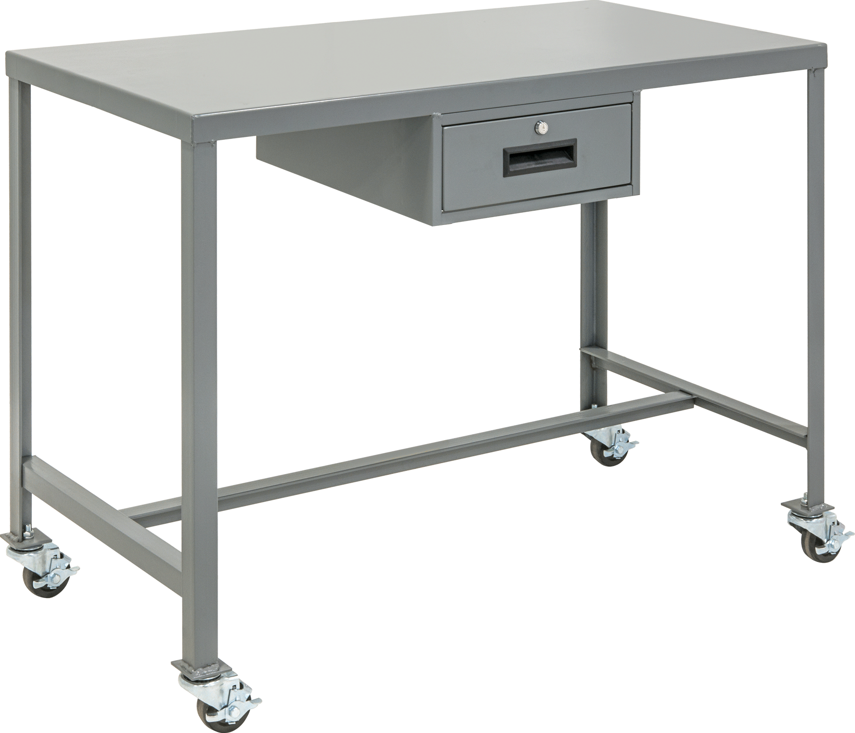 Çelik Masa, Mobil, 1 Çekmece ile, 36“ Yükseklik x 48” Genişlik x 24" Derinlik