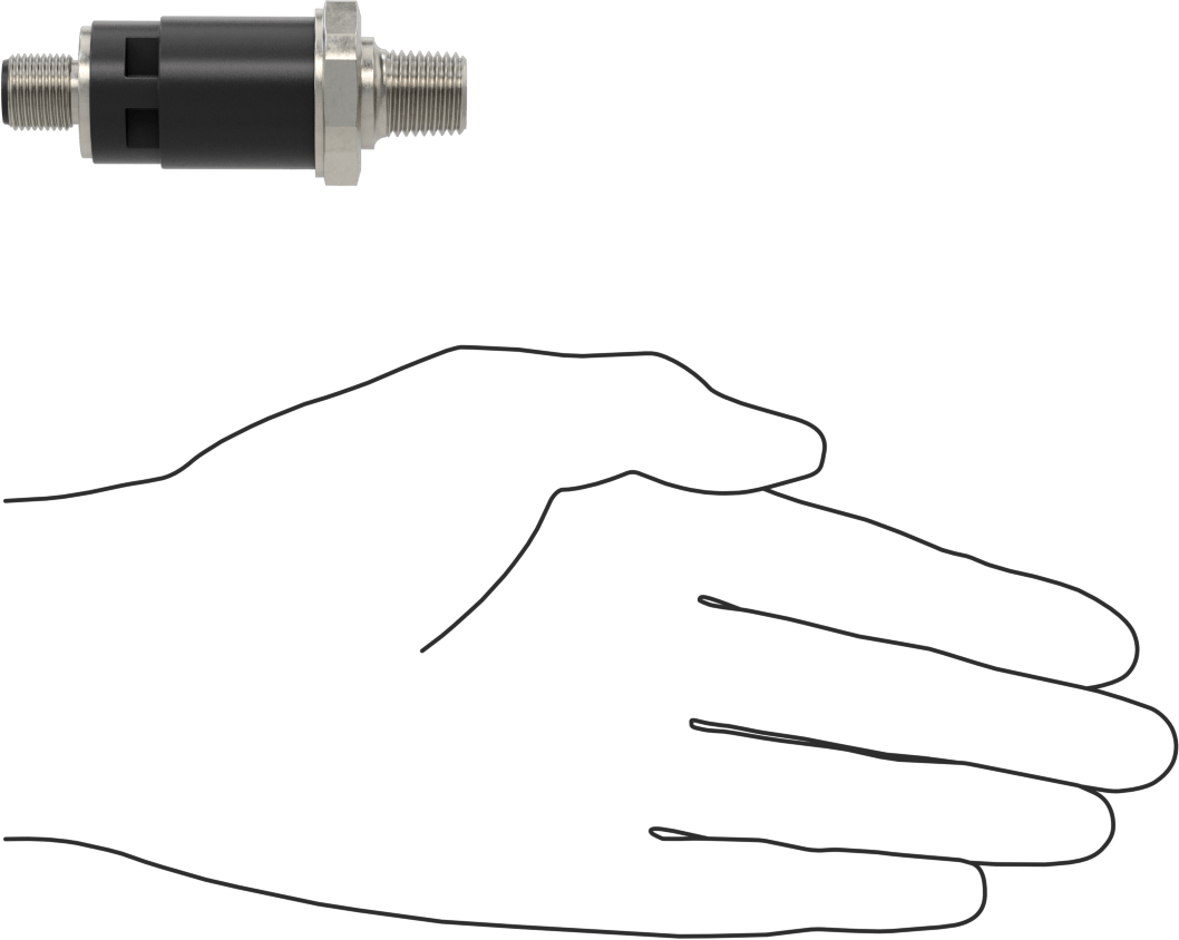 Basınç ve Vakum Transmitteri, 4-20 mA Çıkış, 4 Kutuplu Mikro M12 Konektör, 0-300 PSI