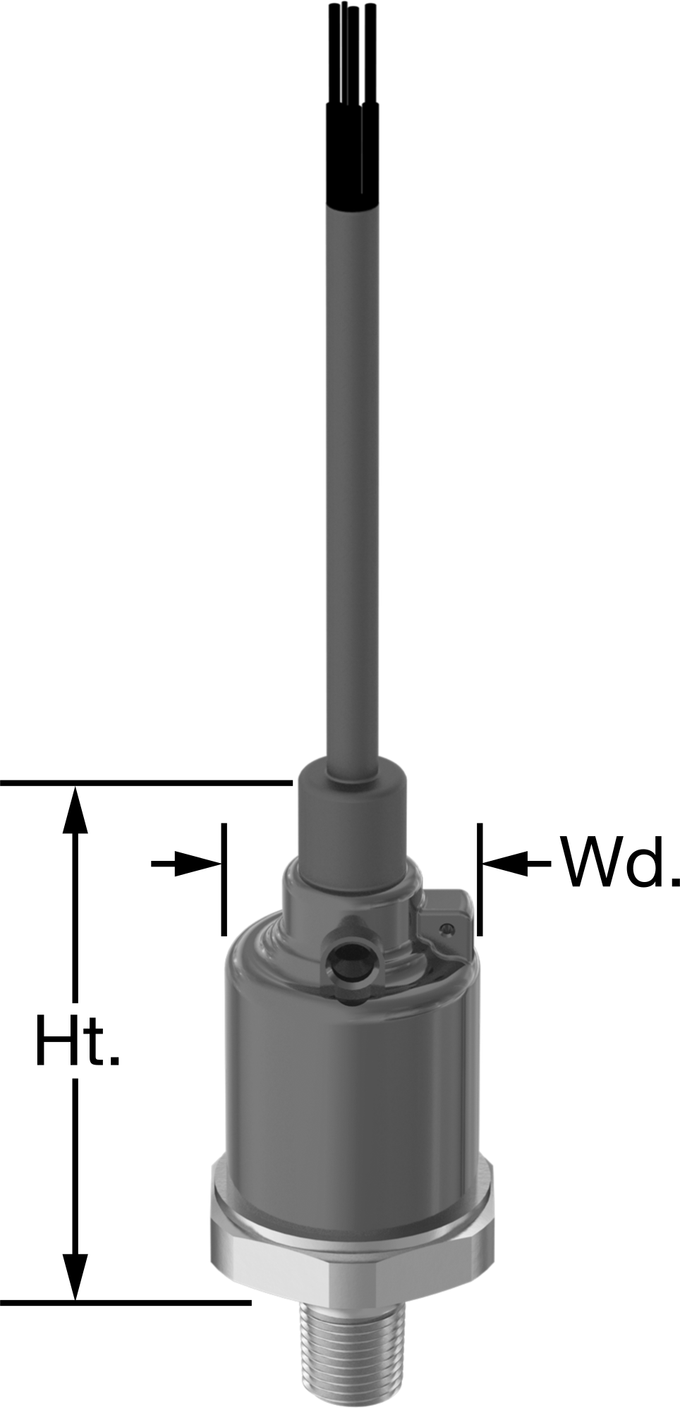 Basınç ve Vakum Transmitteri, 4-20 mA Çıkış, Tel Uçları, 0-85 PSI