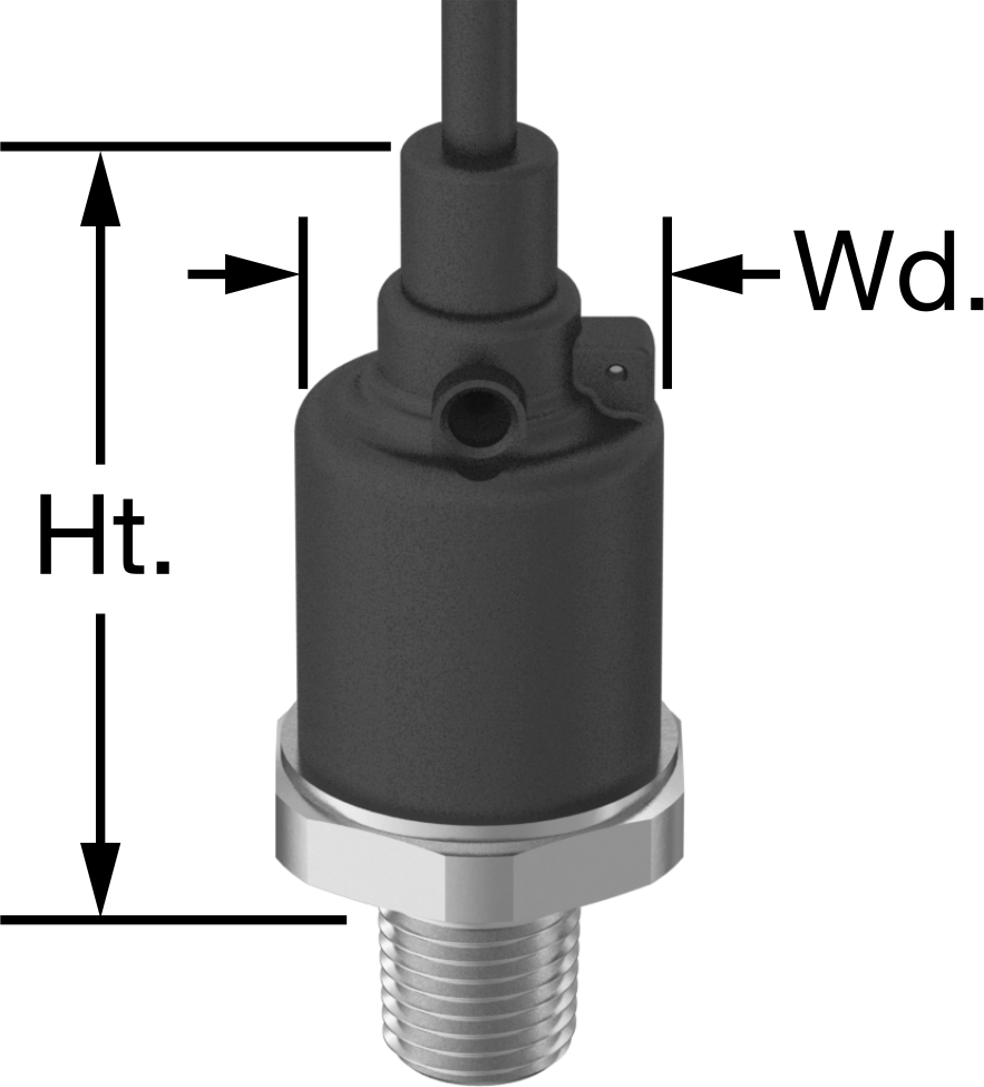Basınç ve Vakum Transmitteri, 4-20 mA Çıkış, Tel Uçları, 0-15 PSI