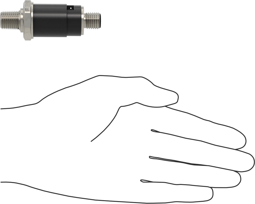 Basınç ve Vakum Transmitteri, 4-20 mA Çıkış, 4 Kutuplu Mikro M12 Konektör, 0-500 PSI
