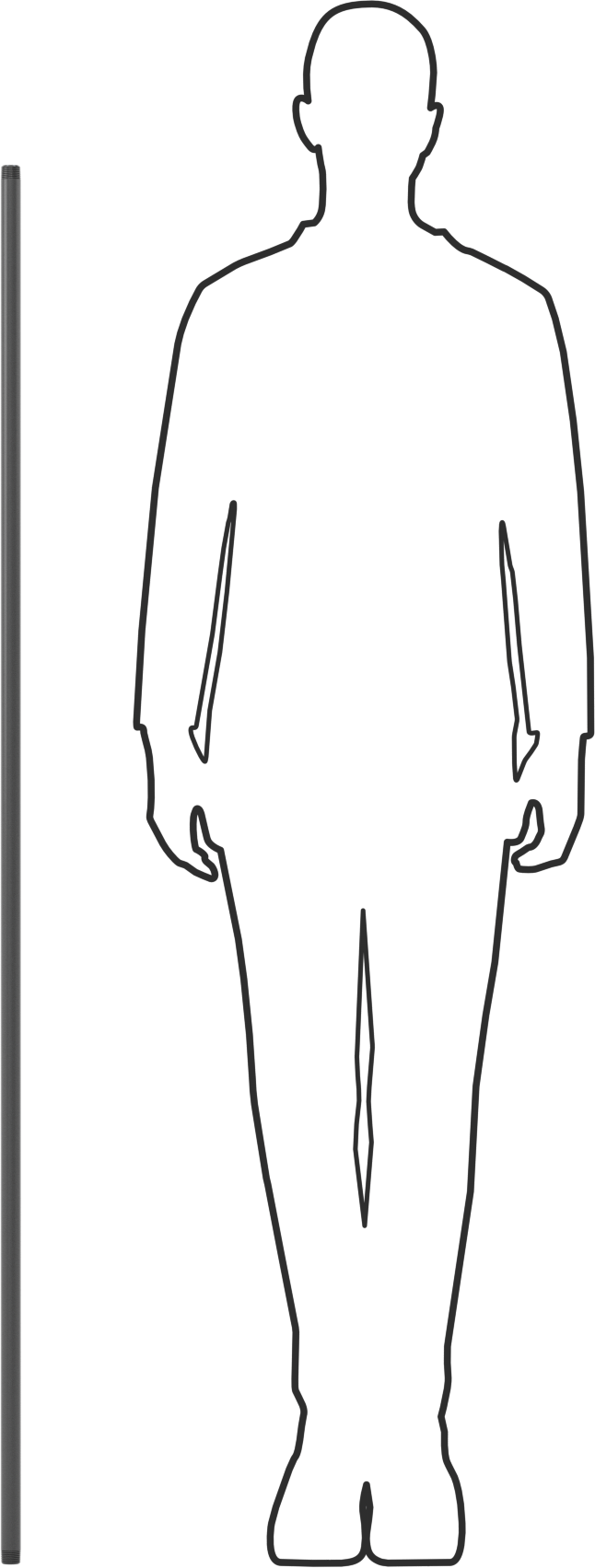 Su için Kalın Duvarlı Koyu Gri PVC Boru, Her İki Ucu Dişli, 1/2 NPT, 5 Fit Uzunluk