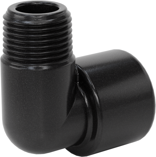 Kimyasallar için UV Dayanıklı Polipropilen Boru Bağlantı Parçası, 90 Derece Dirsek Adaptörü, 3/8 NPT Dişi x 3/8 NPT Erkek
