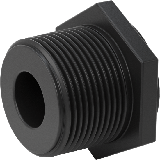 Kimyasallar için UV Dayanıklı Polipropilen Boru Bağlantı Parçası, Burç Adaptörü, 1-1/4 NPT Erkek x 3/4 NPT Dişi