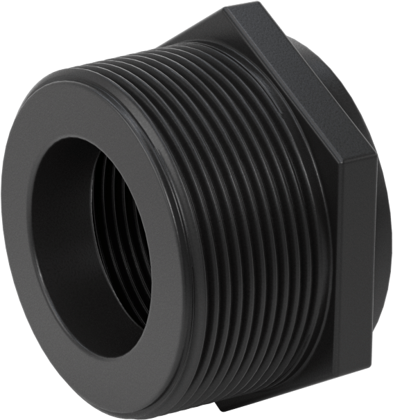 Kimyasallar için UV Dayanıklı Polipropilen Boru Bağlantı Parçası, Burç Adaptörü, 2 NPT Erkek x 1-1/2 NPT Dişi
