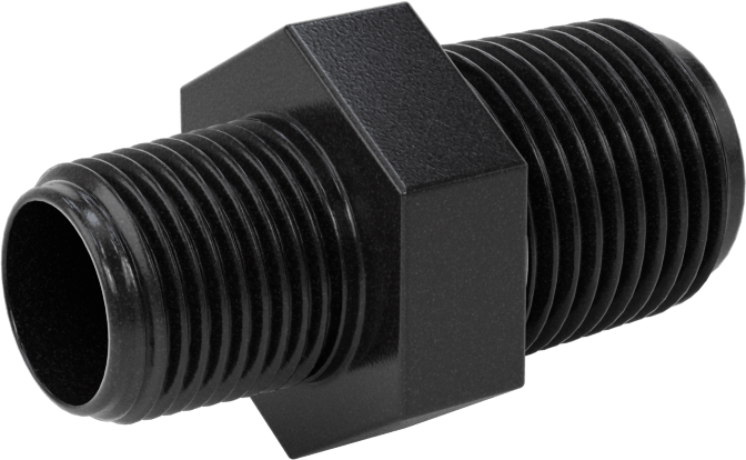 Kimyasallar için UV Dayanıklı Polipropilen Boru Bağlantı Parçası, Düz Redüktör, 1/2 NPT Erkek x 3/8 NPT Erkek