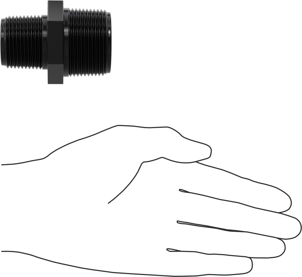 Kimyasallar için UV Dayanıklı Polipropilen Boru Bağlantı Parçası, Düz Redüktör, 1-1/4 NPT Erkek x 1 NPT Erkek