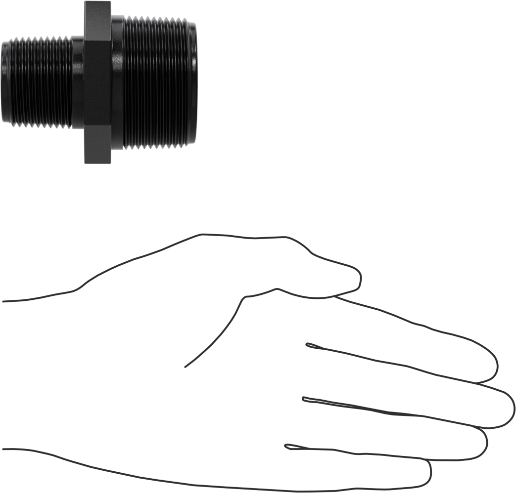 Kimyasallar için UV Dayanıklı Polipropilen Boru Bağlantı Parçası, Düz Redüktör, 1-1/2 NPT Erkek x 1 NPT Erkek
