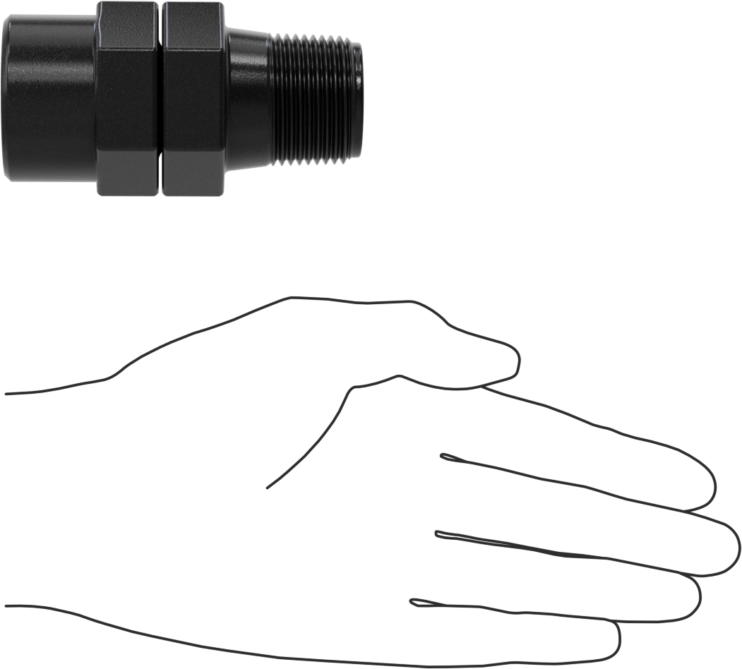 Kimyasallar için UV Dayanıklı Polipropilen Boru Bağlantı Parçası, Aralıklı Döner Başlıklı Adaptör, 1 NPT Dişi x 1 NPT Erkek