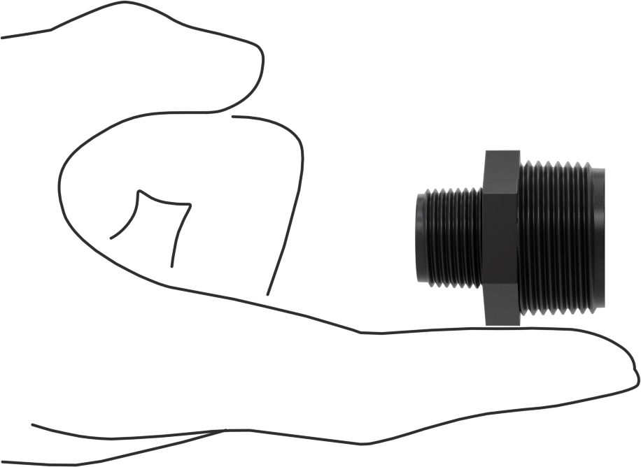 Kimyasallar için UV Dayanıklı Polipropilen Boru Bağlantı Parçası, Düz Redüktör, 3/4 NPT Erkek x 3/8 NPT Erkek