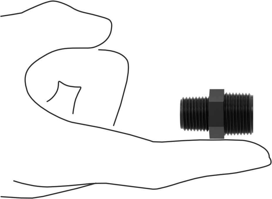 Kimyasallar için UV Dayanıklı Polipropilen Boru Bağlantı Parçası, Düz Redüktör, 1/4 NPT Erkek x 3/8 NPT Erkek