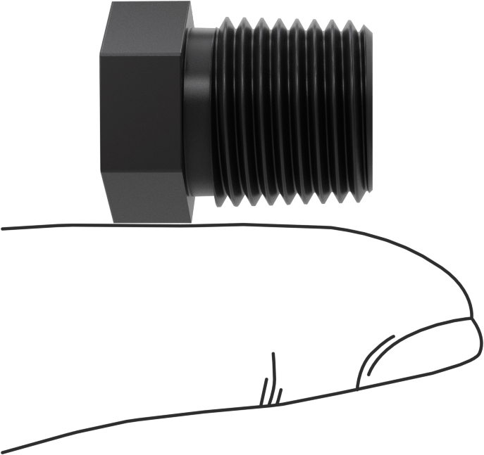 Kimyasallar için UV Dayanıklı Polipropilen Boru Bağlantı Parçası, Burç Adaptörü, 1/4 NPT Erkek x 1/8 NPT Dişi