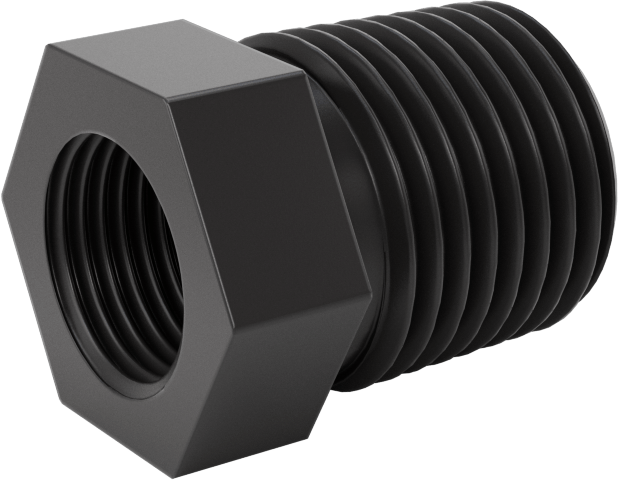 Kimyasallar için UV Dayanıklı Polipropilen Boru Bağlantı Parçası, Burç Adaptörü, 1/4 NPT Erkek x 1/8 NPT Dişi