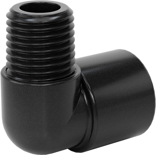 Kimyasallar için UV Dayanıklı Polipropilen Boru Bağlantı Parçası, 90 Derece Dirsek Adaptörü, 1/4 NPT Dişi x 1/4 NPT Erkek