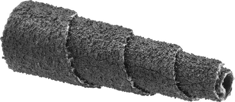Spiral Sarımlı Konik Kartuş Zımpara Rulosu, Ekstra Pürüzsüz Yüzey için, 3/4 inç Çap, 2" Uzunluk, 240 Kum