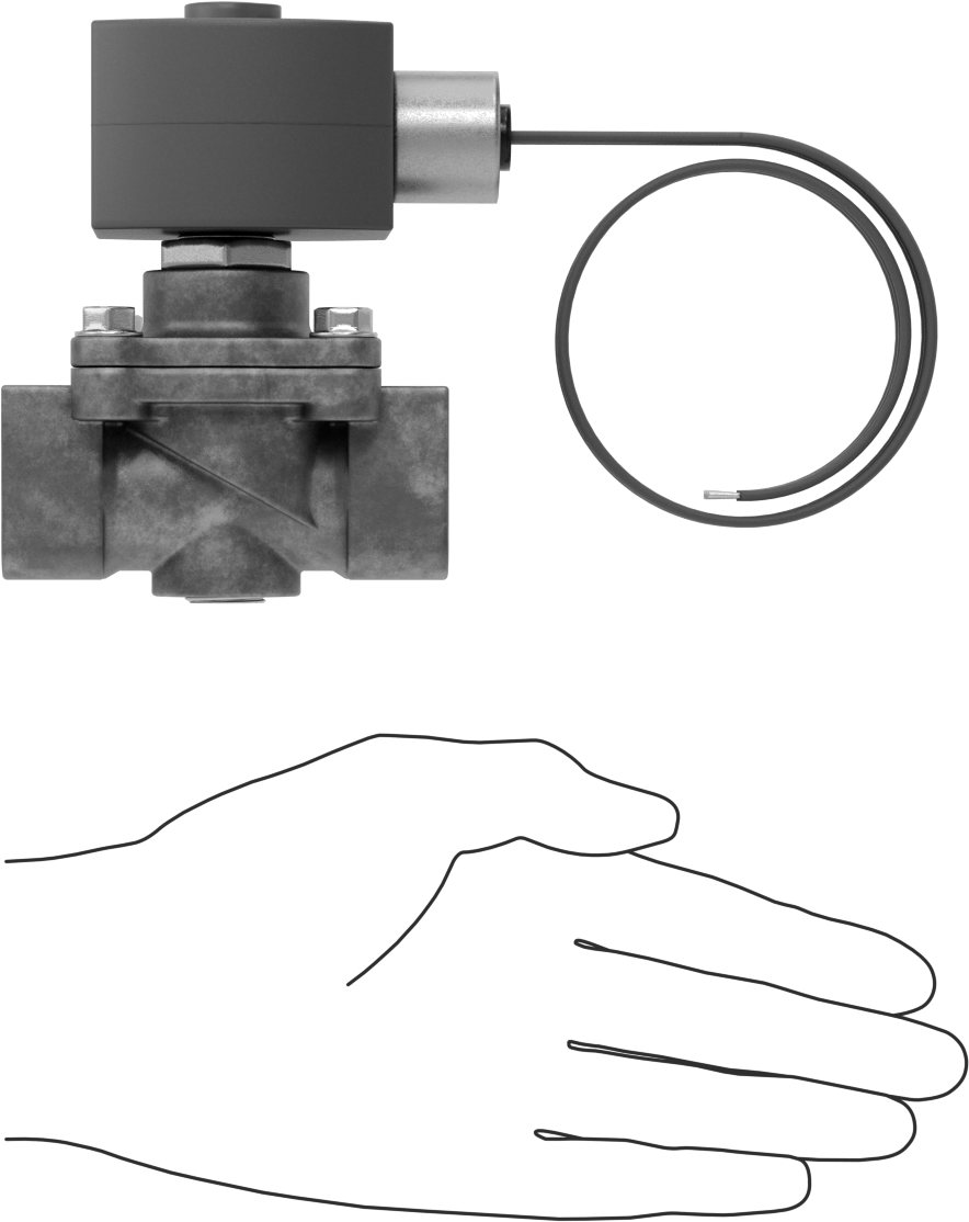 Solenoid Açma/Kapama Vanası, Doğal Gaz ve Propan için, 120V AC, 3/4 Dişi NPT