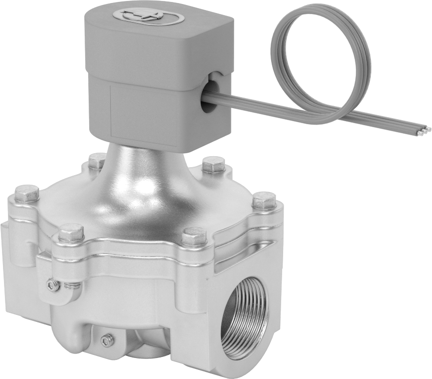 Solenoid Açma/Kapama Vanası, Doğal Gaz ve Propan için, 120V AC, 1-1/4 Dişi NPT