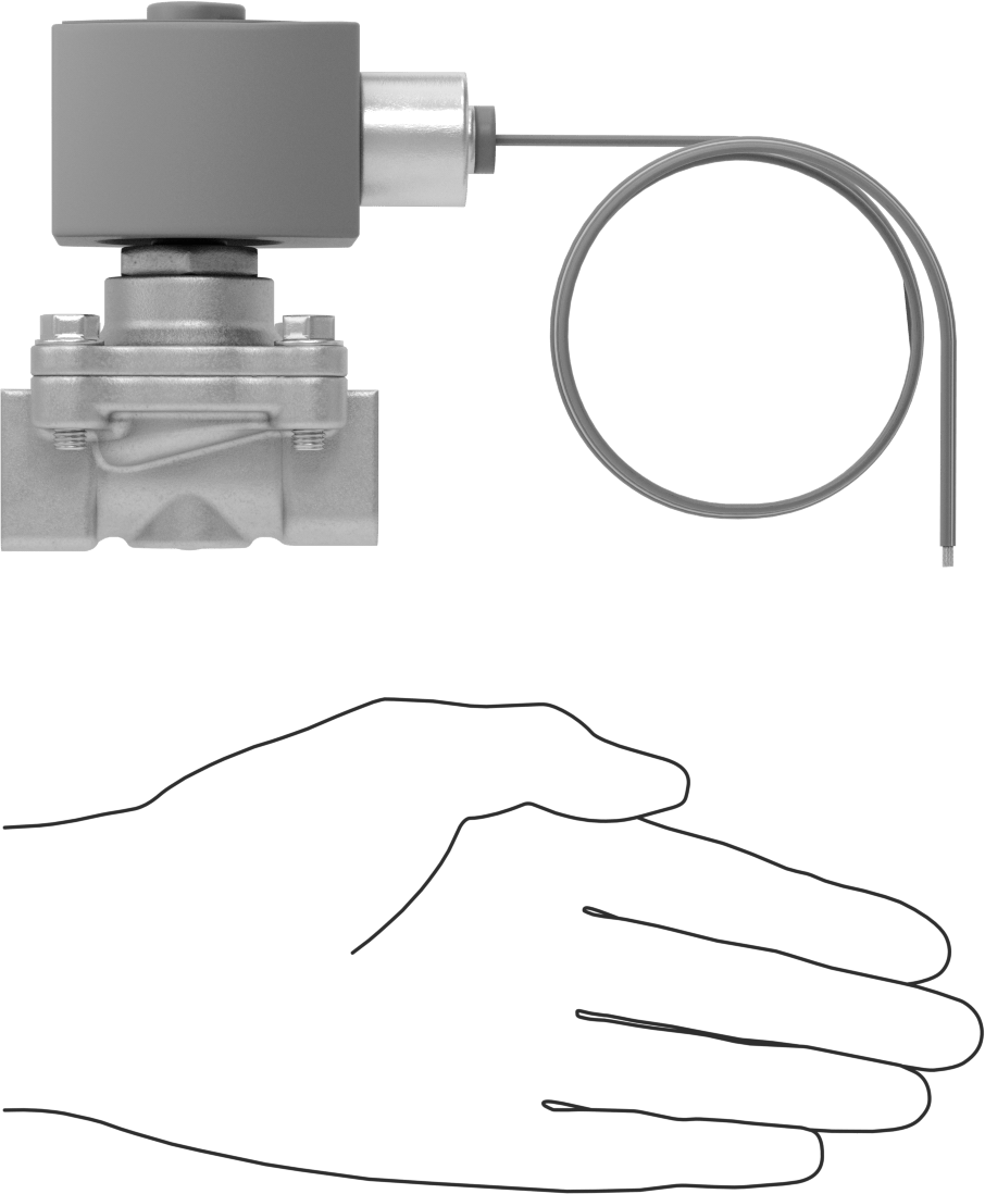 Solenoid Açma/Kapama Vanası, Doğal Gaz ve Propan için, 240V AC, 1/2 Dişi NPT