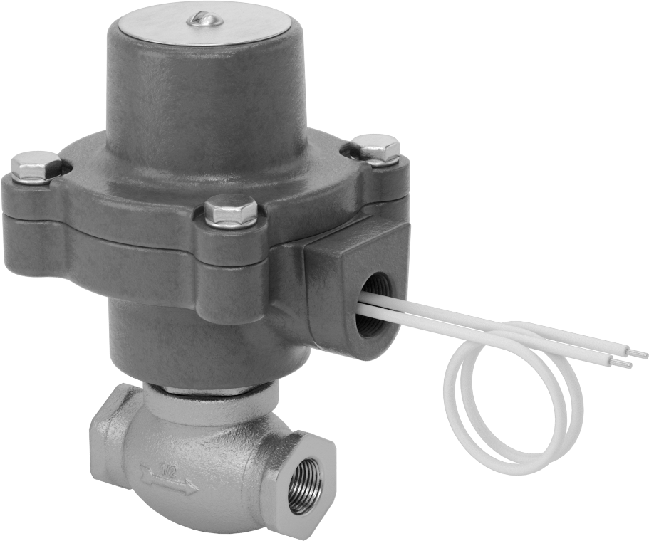 Bronz Tehlikeli Ortamlar için Solenoid Açma/Kapama Vanası, Normalde Kapalı, 120V AC, 1/2 NPT Dişi