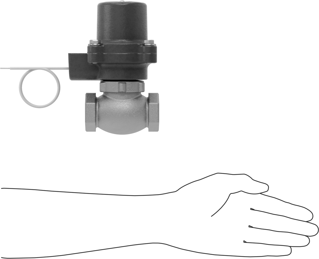 Bronz Tehlikeli Ortamlar için Solenoid Açma/Kapama Vanası, Normalde Kapalı, 120V AC, 1 NPT Dişi