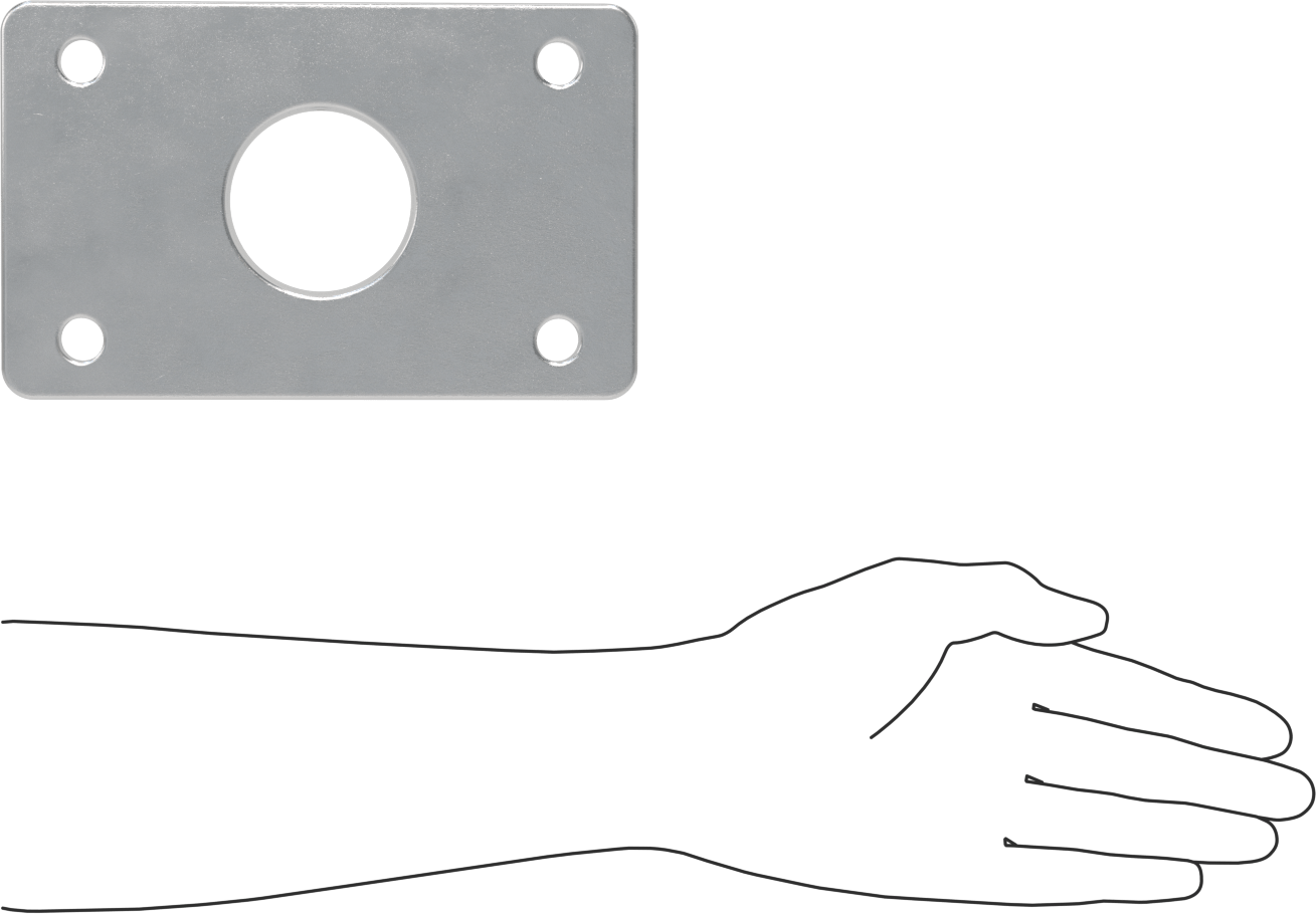 Alüminyum Giydirme Bağlantı Parçası, Delikli Gömme Destek, 2-3/8" Ray için, 3-1/2" Yükseklik