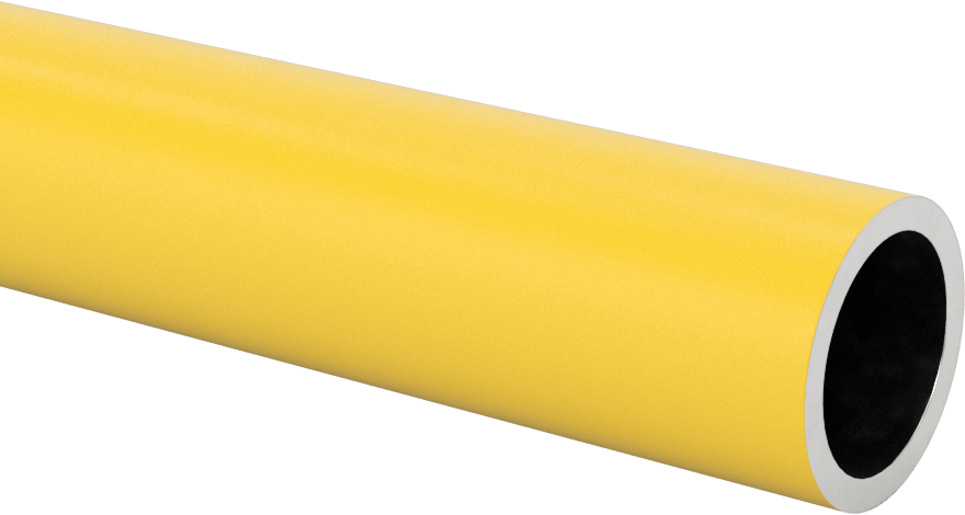 Alüminyum Kayar Çerçeve, 1" Dış Çaplı Sarı Boyalı Ray