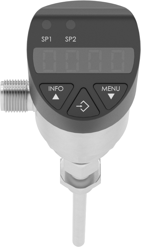 Dijital Ekranlı Elektronik Sıcaklık Anahtarları, 0° ila 240°F Sıcaklık Aralığı, 1/4“ Çap x 6” Uzunluk Prob