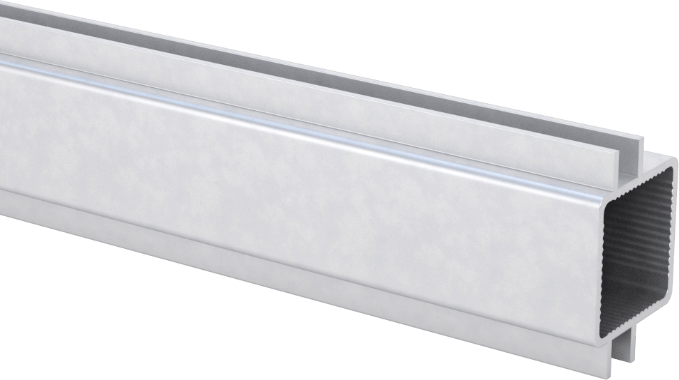 Pres Geçmeli Çerçeve Bağlantı Elemanı, Standart Ray, I-Yivli, 1“ Yükseklik x 1” Genişlik