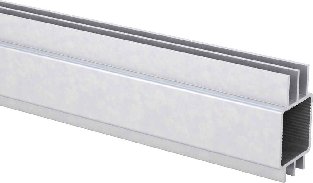 Pres Geçmeli Çerçeve Bağlantı Elemanı, Standart Ray, Çift I-Yivli, 1“ Yükseklik x 1” Genişlik