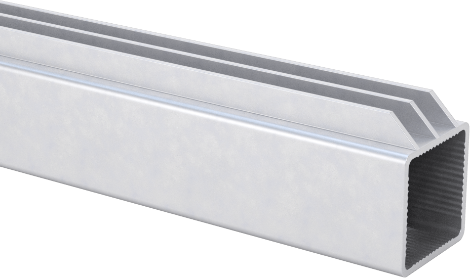 Pres Geçmeli Çerçeve Bağlantı Elemanı, Hızlı Açılır Ray, Çift Yuvalı, 1/4" Yüksek Yuva, 1" x 1"