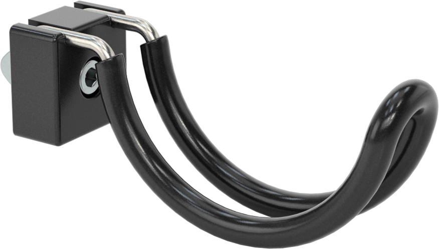T-Yivli Çerçeve, Kanca Alet Tutucu, 1,5" ve 40 mm Yüksek Ray, 4-11/16" Çıkıntı