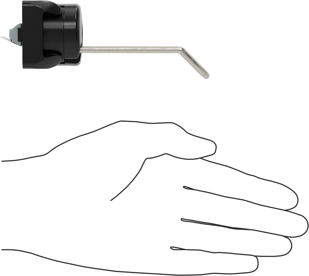 T-Yivli Çerçeve, Statik Kontrol Alet Tutucu, 1,5 inç/40 mm Ray, 4-3/8" Çıkıntı