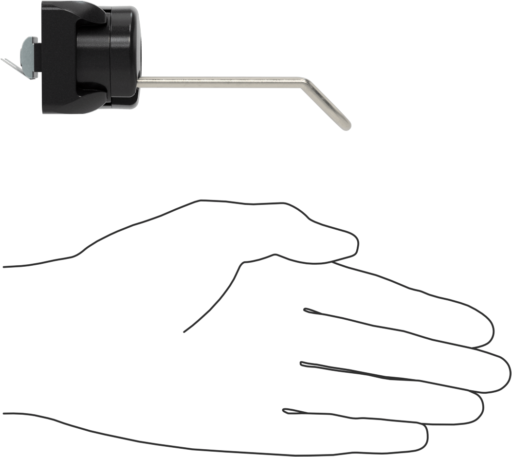 T-Yivli Çerçeve, Statik Kontrol Kanca Alet Tutucu 45 mm Ray, 4-3/8" Çıkıntı