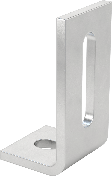 T-Yivli Çerçeve, 1" Yüksekliğinde Tek Ray için Makine Braketi, 2“ Genişlik x 1” Uzunluk