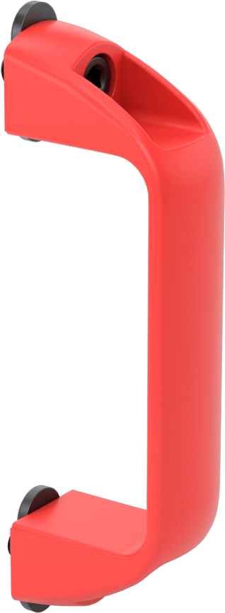 Kırmızı Plastik Çekme Kolu, 4-7/16" T-Yivli Çerçeve için Uzunluk