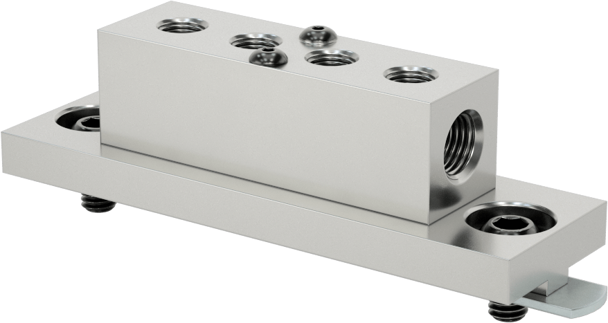 T-Yivli Çerçeve, Manifold, 4 Çıkış, 1/4 NPT Giriş x 1/8 NPT Çıkış