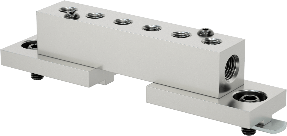 T-Yivli Çerçeve, Manifold, 6 Çıkış, 1/4 NPT Giriş x 1/8 NPT Çıkış