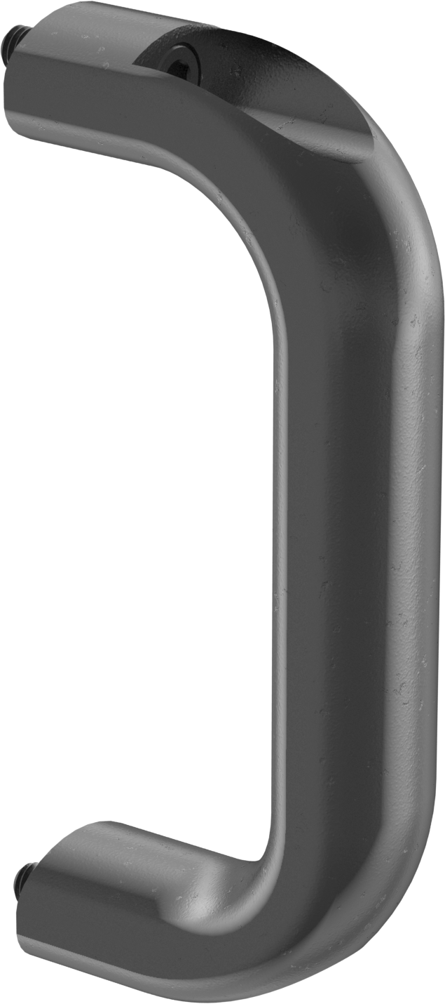 Siyah Alüminyum Çekme Kolu, 40 mm Raylı Yüksek T-Yivli Çerçeve için 5-1/4" Uzunluk